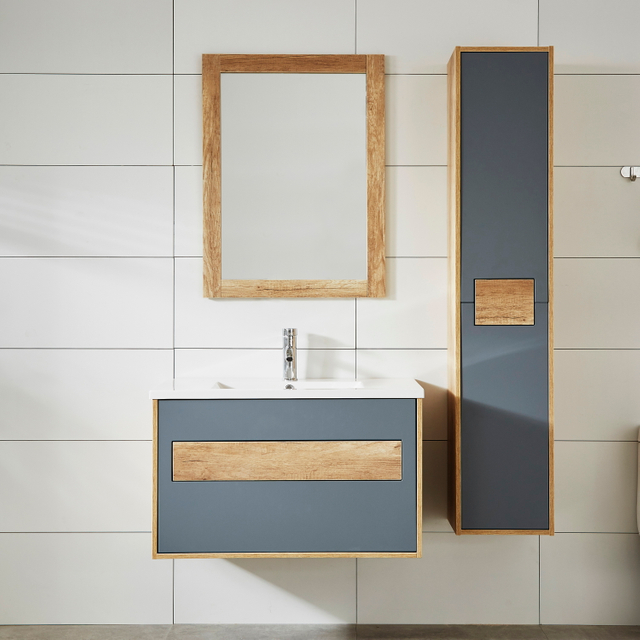 New Design Painting And Melamine Modern Bathroom Cabinet with Basin Vanity Set