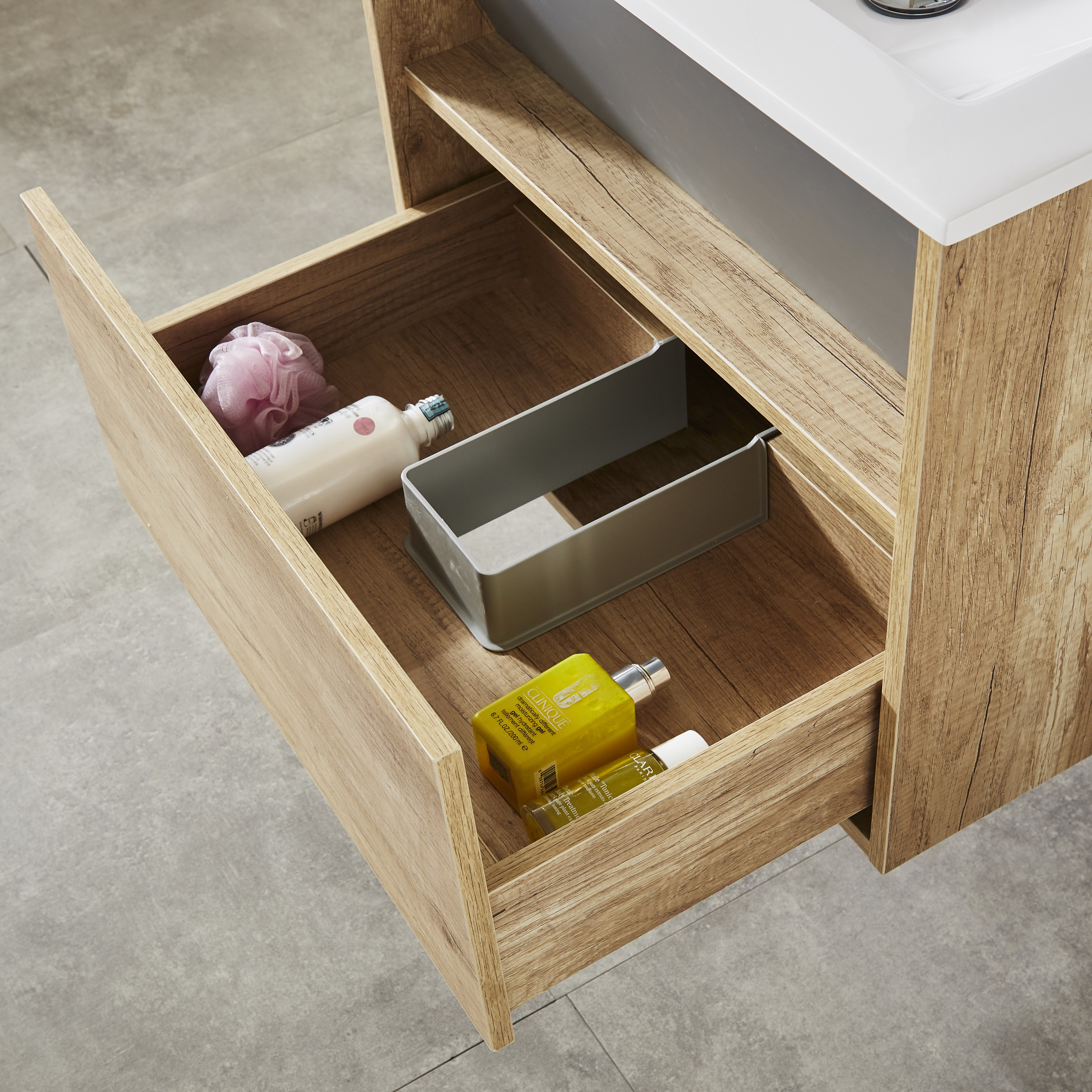 New Design Painting And Melamine Modern Bathroom Cabinet with Basin
