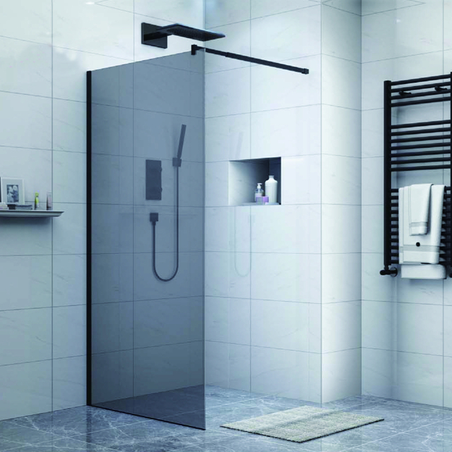 Single Piece Walk-in 6MM 8MM 10MM Tempered Glass Shower Door Shower Room