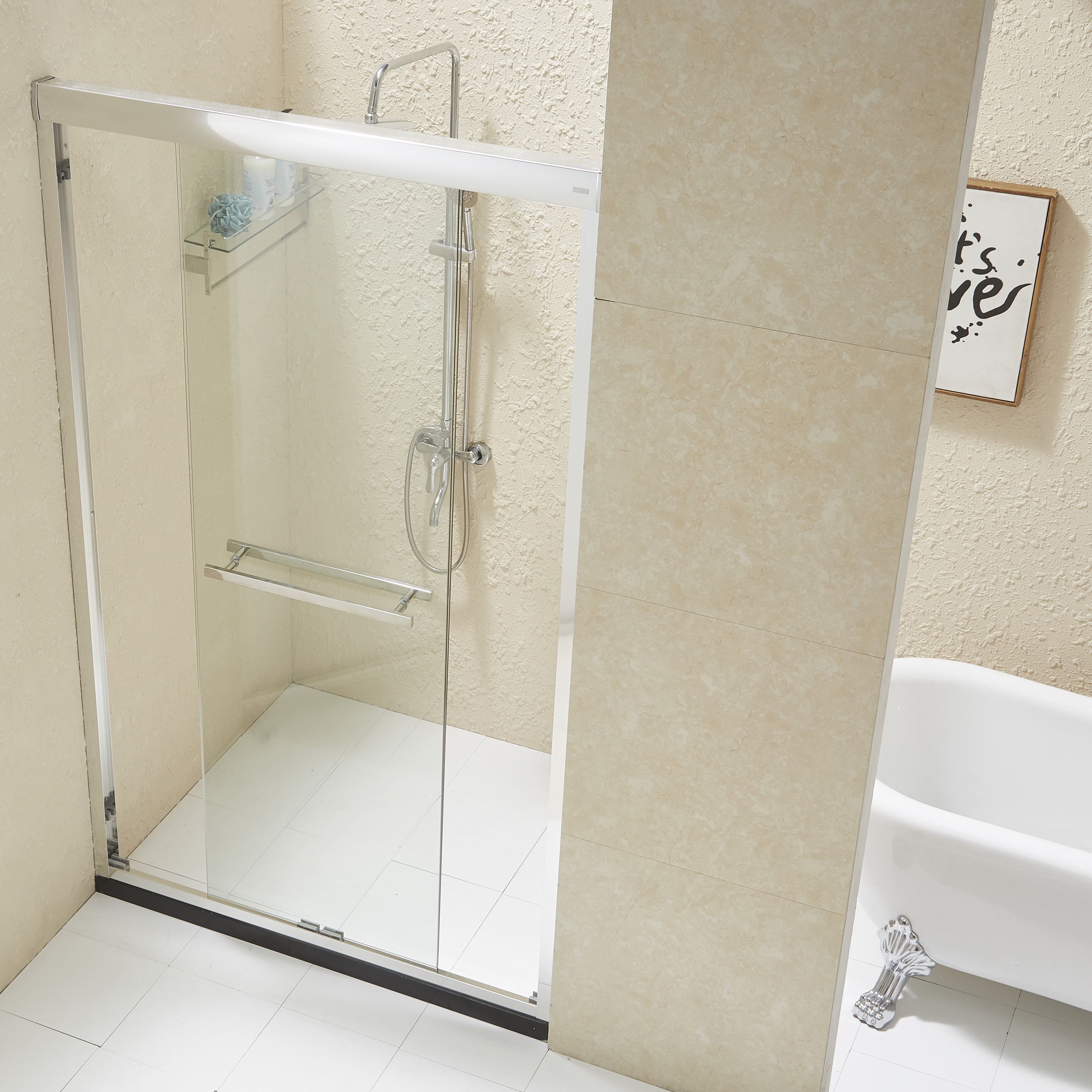 New Twin Door Temperd Glass 8MM Shower Enclosure Sliding Shower Door