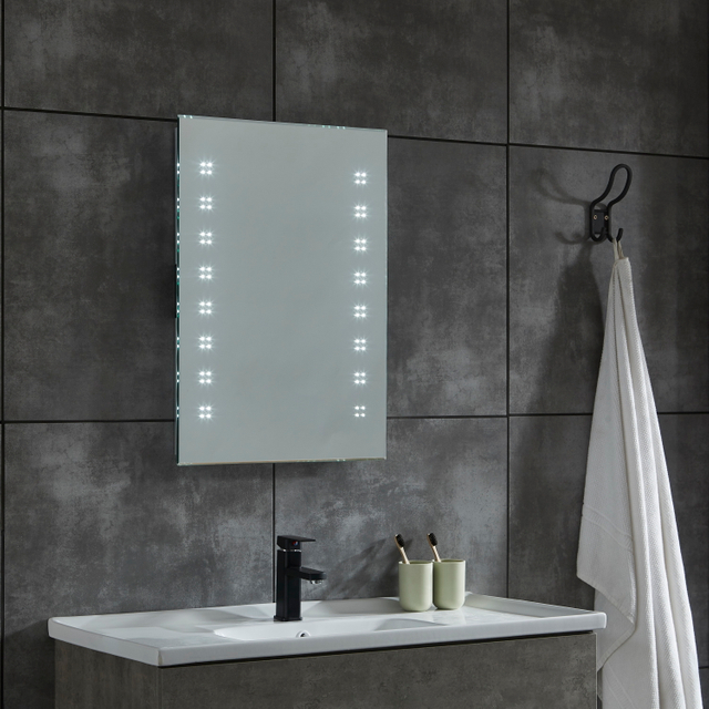 CE IP44 New Style 2 Sides Frame Illuminated LED Bathroom Mirror with Shaver Socket