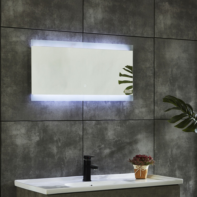 Popular Design Led Bath Mirror Silver Glass