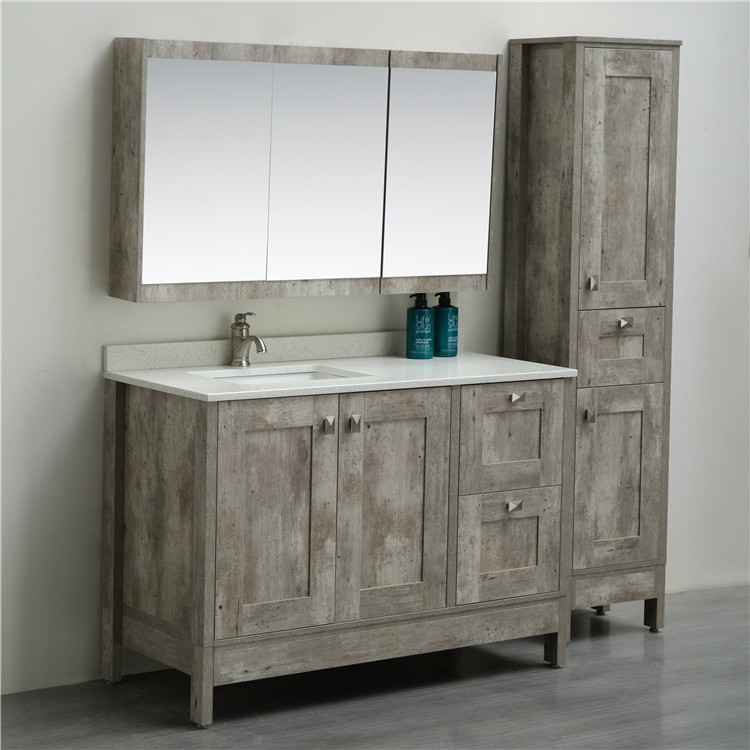 Entop European Style Floor Standing Basin Cabinet with Mirror