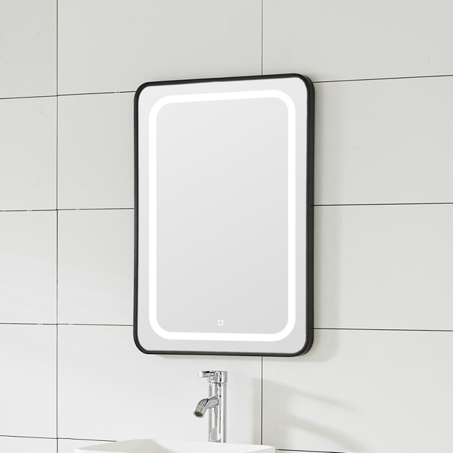 Black Iron Frame Bathroom Mirrors