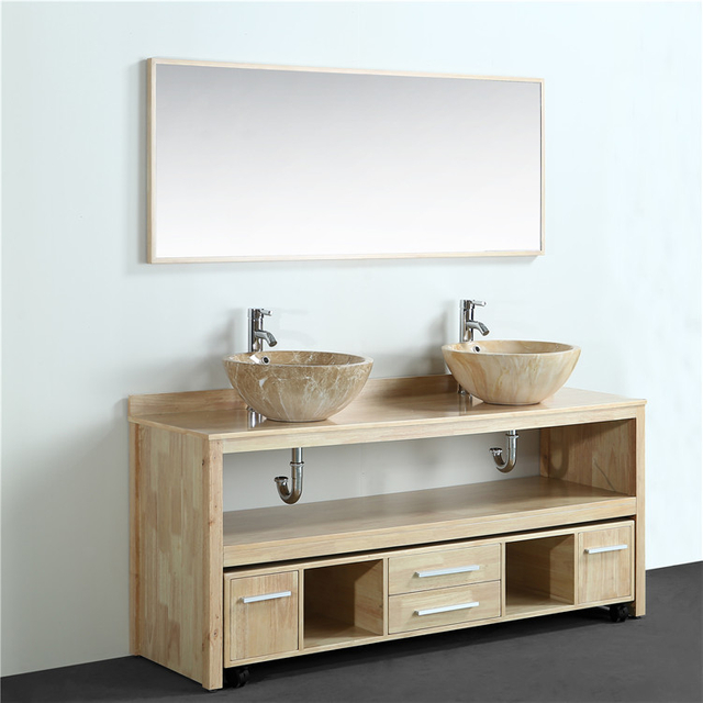 Fashionable Luxury Irregular Shape Chinese Bathroom Furniture Hotel Vanity Custom Cabinet Double