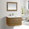 Wall Mounted Bathroom Cabinet Wood Color With One Drawer