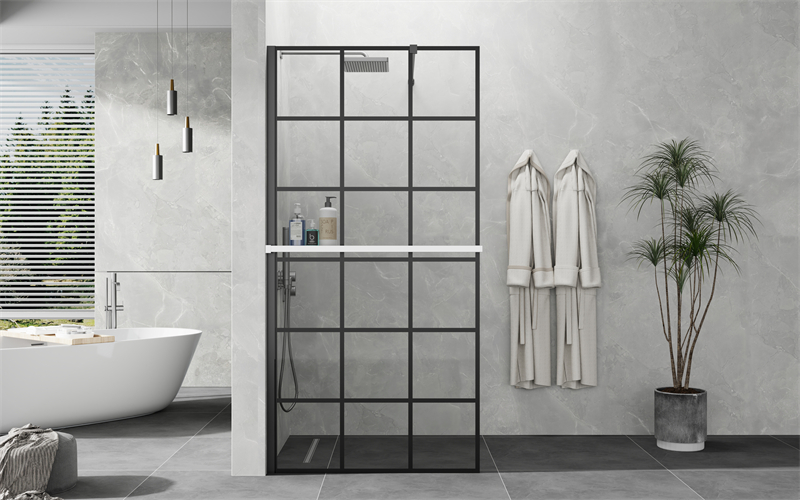 Wholesale Hinged Shower Door 10mm Safety Tempered Glass With 304 Stainless Steel Frame