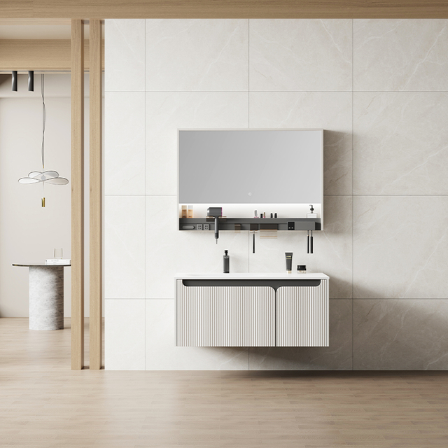 Single Sink Floating Bathroom Vanity Set with Storage
