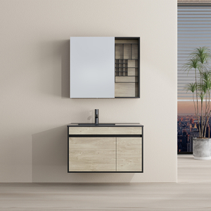 Floating Bathroom Vanity Sink Wall-mounted Modern Cabinet