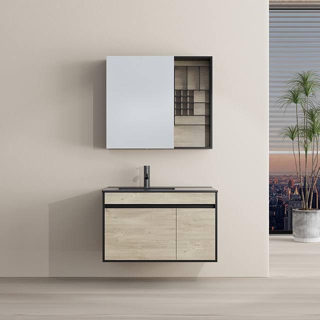 Floating Bathroom Vanity Sink Wall-mounted Modern Cabinet