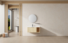 Light Wood Fluted Vanity Floating Bathroom Cabinet with Open Shelf | Custom Size, Color & Material | Entop OEM/ODM Manufacturer