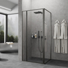 Matte Black Frameless Hinged Shower Door 900x2000mm For Apartment Fit Out