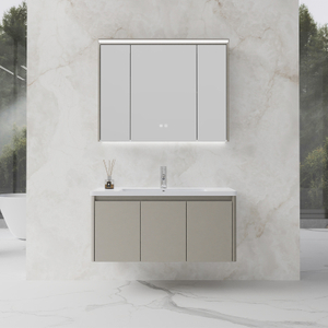 100cm Single Sink Vanity with LED Mirror Cabinet | ENTOP