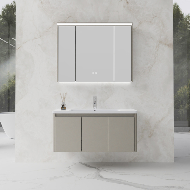 100cm Single Sink Vanity with LED Mirror Cabinet | ENTOP
