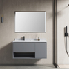 Minimalist Grey Bathroom Vanity with Open Shelf | Custom Size, Color & Material | Entop OEM/ODM Manufacturer