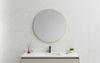 EM-3532 Minimalist Wall Mirror Gold Brass Frame Bathroom Mirror | Custom Size | Entop OEM/ODM Manufacturer