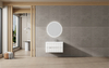 Minimalist White Fluted Bathroom Vanity with LED Mirror | Custom Size, Color & Material | Entop OEM/ODM Manufacturer