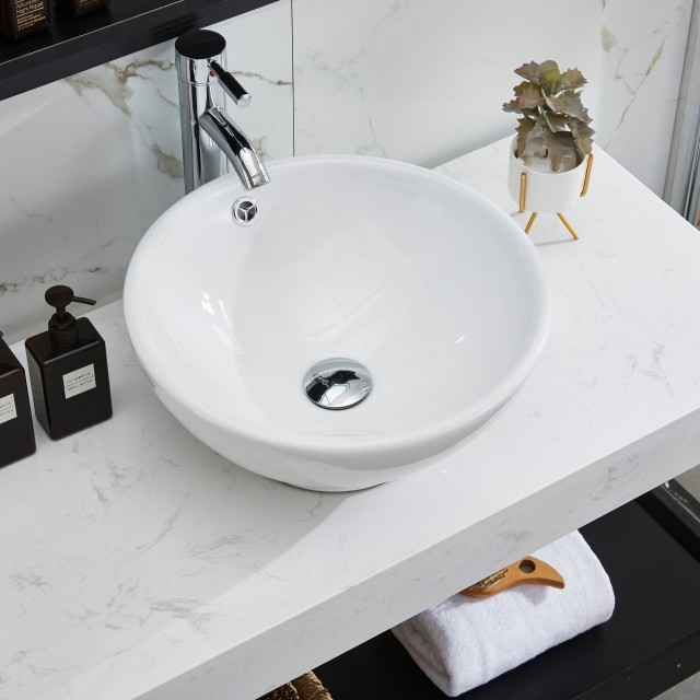 40cm smallwhite ceramic counter top wash basin for bathroom