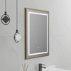 EML-0619 Gold Frame LED mirror Backlit Bathroom Mirror | Custom Size | Entop OEM/ODM Manufacturer