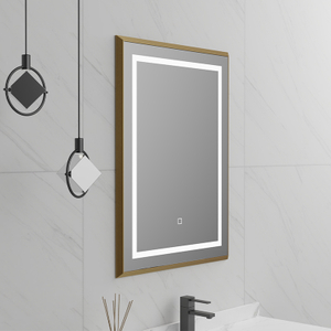 EML-0619 Gold Frame LED mirror Backlit Bathroom Mirror | Custom Size | Entop OEM/ODM Manufacturer