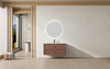 Modern Walnut Floating Double Drawer Bathroom Vanity | Custom Size, Color & Material | Entop OEM/ODM Manufacturer