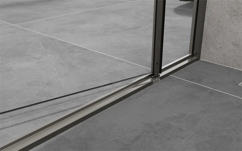 Matte Black Frameless Hinged Shower Door 900x2000mm For Apartment Fit Out