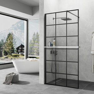 Wholesale Hinged Shower Door 10mm Safety Tempered Glass With 304 Stainless Steel Frame
