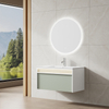 Sage Green Bathroom Vanity Floating Single Drawer Cabinet | Custom Size, Color & Material | Entop OEM/ODM Manufacturer
