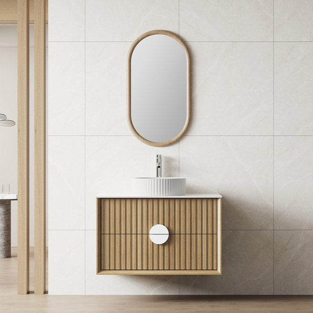 Floating Double Drawer Minimalist Wall Mounted Bathroom Cabinet Furniture | Custom Size, Color & Material | Entop OEM/ODM Manufacturer