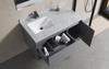Minimalist Grey Bathroom Vanity with Open Shelf | Custom Size, Color & Material | Entop OEM/ODM Manufacturer
