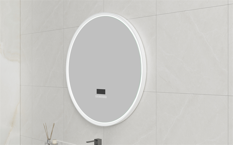 EML-1154 Smart Touch Control LED Mirror With time display and Bluetooth| Custom Size | Entop OEM/ODM Manufacturer