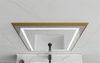 EML-0619 Gold Frame LED mirror Backlit Bathroom Mirror | Custom Size | Entop OEM/ODM Manufacturer