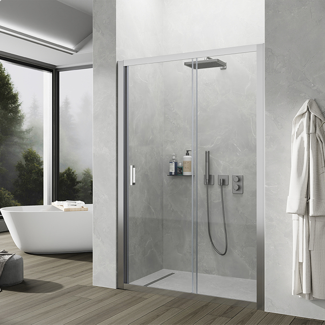 Frameless Sliding Shower Door 10mm Tempered Glass For Hotel And Apartment Projects