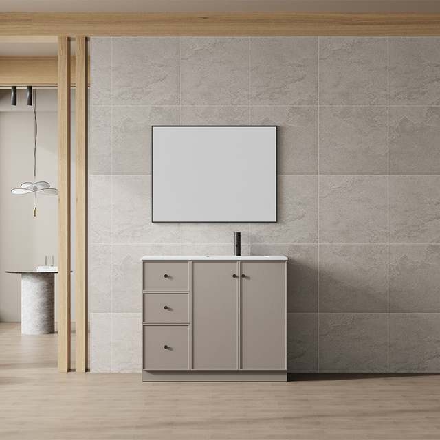PVC MDF Freestanding Bathroom Vanity with Drawers