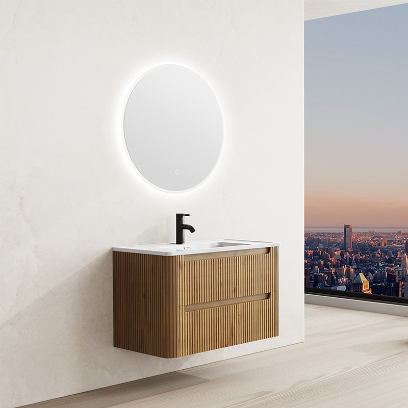 Modern Wall-Mounted Bathroom Vanity Cabinet | Custom Size, Color & Material | OEM/ODM Manufacturer