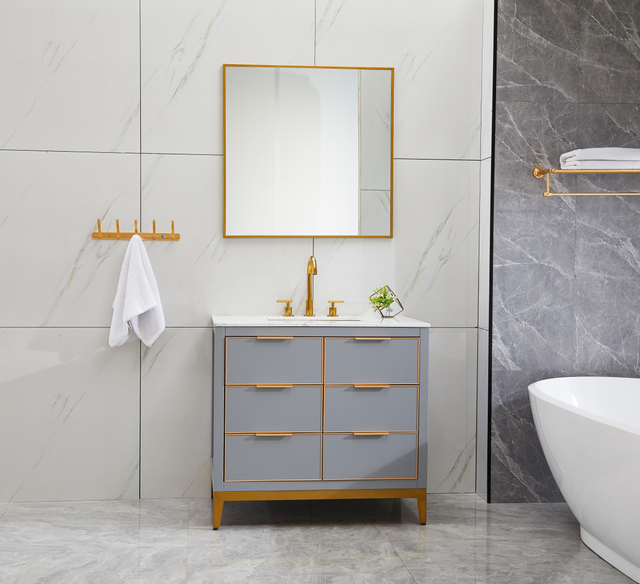 Entop Modern Three Drawer Bathroom Vanity