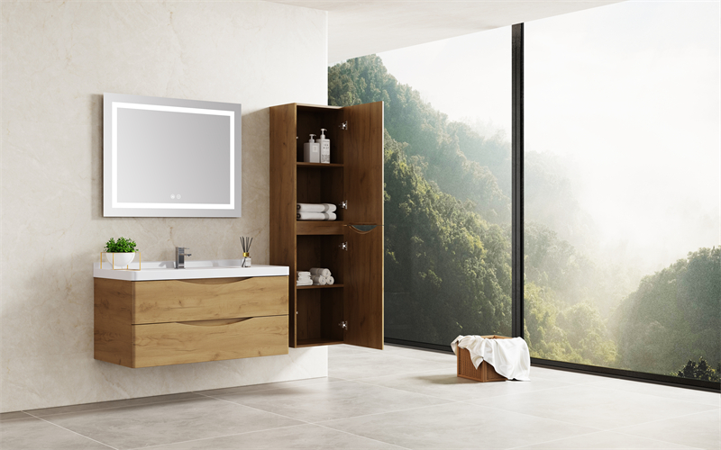 Minimalist Light Wood Floating Vanity Light Wood Floating Vanity | Custom Size, Color & Material | Entop OEM/ODM Manufacturer