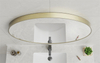 EM-3532 Minimalist Wall Mirror Gold Brass Frame Bathroom Mirror | Custom Size | Entop OEM/ODM Manufacturer