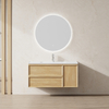 Natural Wood Double Drawer Bathroom Vanity with Side Cabinet | Custom Size, Color & Material | Entop OEM/ODM Manufacturer