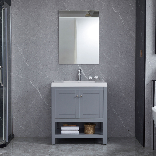 Grey Bathroom Cabinets Small Vanity