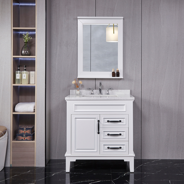 Free Standing Bathroom Vanity with Marble Top