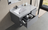 Minimalist Grey Bathroom Vanity with Open Shelf | Custom Size, Color & Material | Entop OEM/ODM Manufacturer