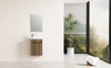 Compact Wall Mounted Single Door Dark Wood Bathroom Vanity | Custom Size, Color & Material | Entop OEM/ODM Manufacturer