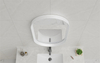 EML-1155 Minimalist Wall Mirror Oval Bathroom Mirror White Frame| Custom Size | Entop OEM/ODM Manufacturer