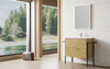 Floor-standing Double Drawer Bathroom Vanity with Black Metal Frame | Custom Size, Color & Material | Entop OEM/ODM Manufacturer