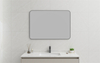 EM-3553 Horizontal Rectangular Mirror Grey Frame Bathroom Mirror | Custom Size | Entop OEM/ODM Manufacturer