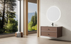 Modern Walnut Floating Double Drawer Bathroom Vanity | Custom Size, Color & Material | Entop OEM/ODM Manufacturer