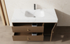 MDF Double Drawer Bathroom Vanity with Side Cabinet | Custom Size, Color & Material | Entop OEM/ODM Manufacturer
