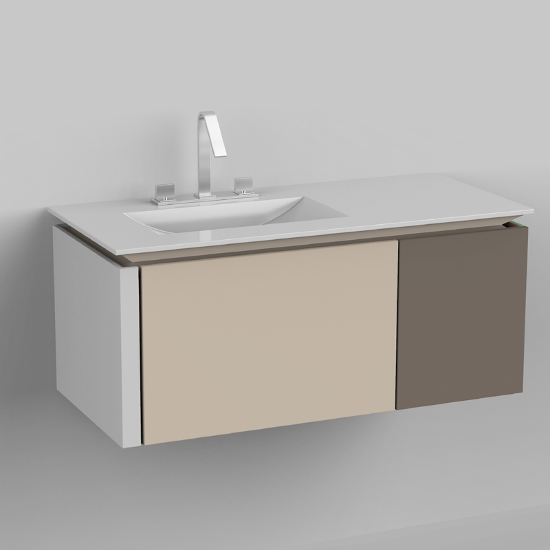 Wall Mounted Bathroom Vanities Remodel Ideas Cabinet Macarons Series