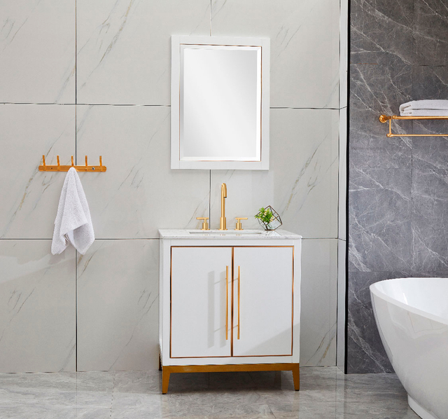 White Luxury Modern Bathroom Cabinets